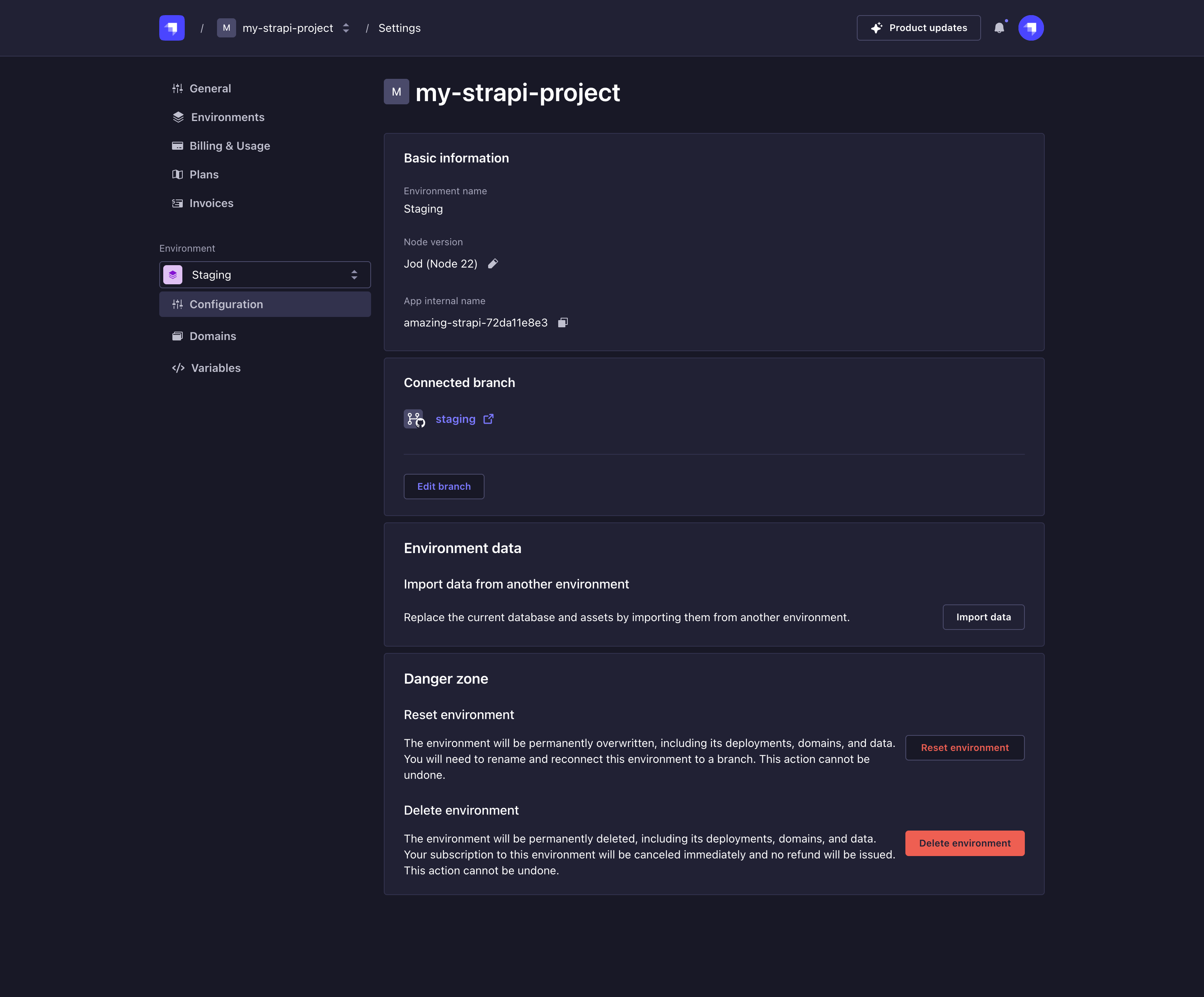 Project invoices